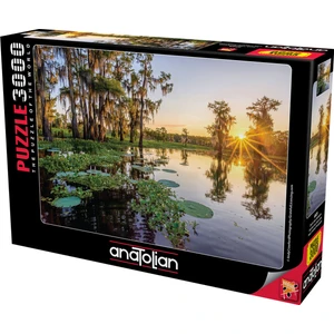3000 Parçalık Puzzle - Duck Lake Günbatımı 4925