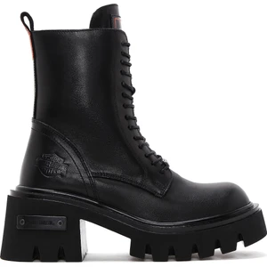 Harley Davidson Kadın Siyah Sarrah Deri Postal Bot 021Z100619