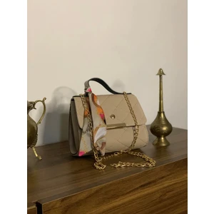 Fularlı Zincirli Mini Omuz Çantası