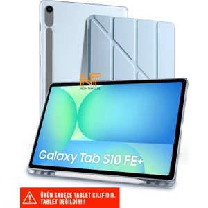 Samsung Tab S10 Fe Plus 13,1 Inch  Uyumlu Trifolding Kalem Bölmeli Standlı Uyku Modlu Kılıf