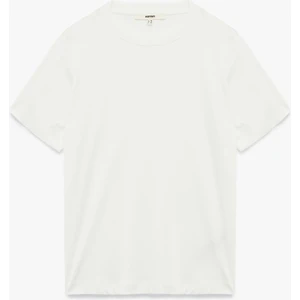 Pamuk Modal Karışımlı Slim Fit Kısa Kollu Bisiklet Yaka Basic Tişört