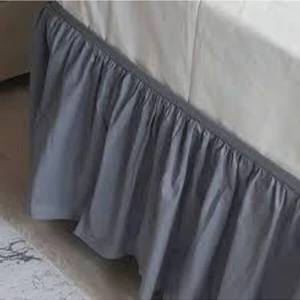 Baza Fırfırı & Çift Kişilik & Gri & Ranforce Kumaş