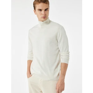 Uzun Kollu Basic Balıkçı Yaka Triko Kazak