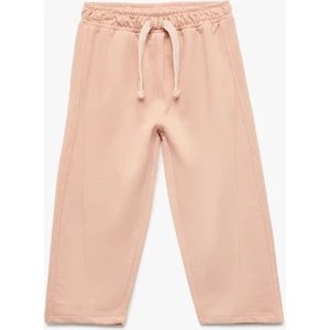 Şardonlu Beli Bağlamalı Pamuklu Basic Eşofman Altı