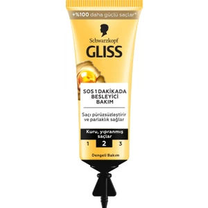 Schwarzkopf Gliss Oil Nutritive SOS 1 Dakikada Güçlendirici Bakım Kremi 15 ml