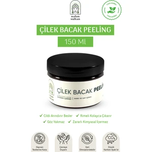 Nalan Sultan | Çilek Bacak Peeling Spirulina (Su yosunu Etkisi), Batık Giderici, Vücut Peeling, Gözenek Temizler (250 Gr)