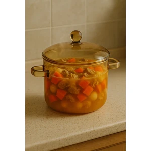 Borosilikat Cam Tencere 1.9 Lt Amber