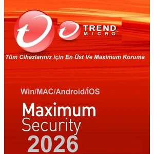 Trend Micro Maximum Security 2026 - 10 Cihaz 1 Yıl Abonelik Kodu