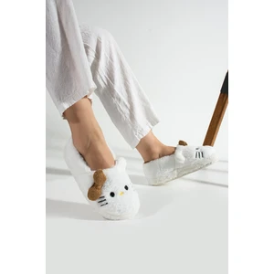 Kadın Yumuşak Tüylü Peluş Panduf Terlik Ev Panduf