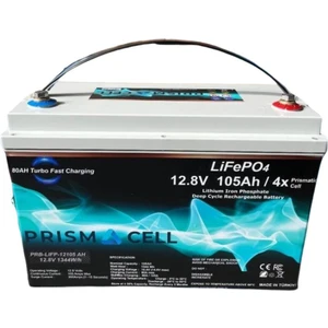 Teknovasyon Arge Prismacell Lifepo4 Akü 105AH 12.8 Volt Turbo Fast Chargıng Karavan, Marin, Solar Yaşam Aküsü