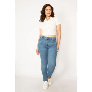 Kadın Mavi 5 Cep Skinny Jean Pantolon 65N33761