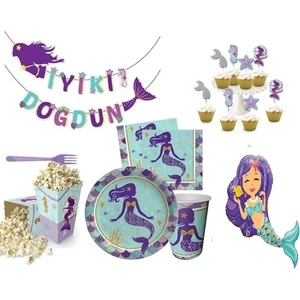 Deniz Kızı Parti Seti 16 Kişilik