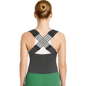 Medikal Dik Duruş Korsesi Sırt Korsesi Siyah Nefes Alabilir Kumaş ile Konforlu Kullanım