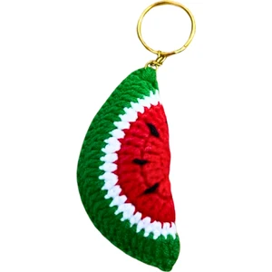 Karpuz Dilimi Charm Anahtarlık Aksesuar 7,5 x 3,5 cm