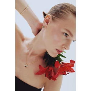 Reis x DeFacto 14 Ayar Altın Kaplama Luce Di Cubo Kadın Taşlı Gold Bileklik F3987AXNS