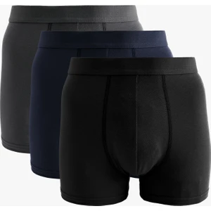 Pamuklu Basic 3'lü Boxer Seti