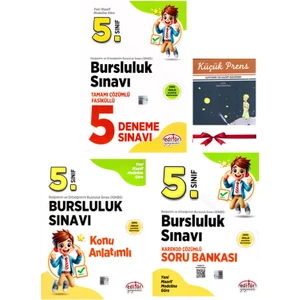 2026- 2025 Editör 5.sınıf Bursluluk Sınavı Konu Anlatımlı Karekod Çözümlü Soru Bankası ve 5 Deneme