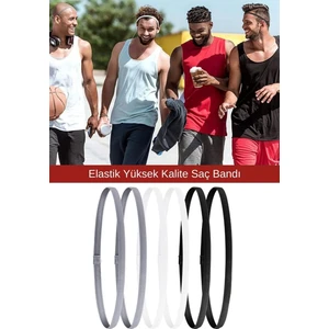 2'li Erkek Elastik Koşu Futbol Gym Biker Sporcu Silikon Saç Bandı