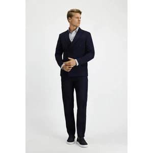 Slim Fit Dar Kesim Kruvaze Takım Elbise