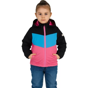 Kız Çocuk Kapüşonlu Fermuar Kapama I?çi Polar Su Geçirmez Yağmurluk Mont