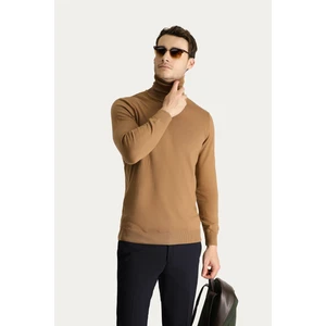 Balıkçı Yaka Regular Fit Pamuklu Triko Kazak