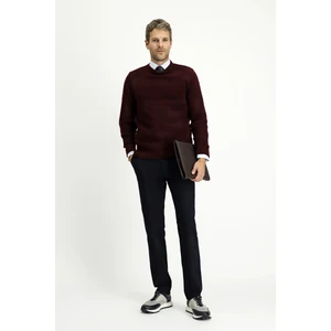 Bisiklet Yaka Regular Fit Çizgili Triko Kazak