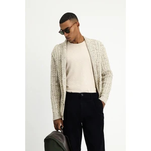 Desenli Yünlü Triko Hırka