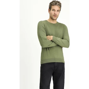 Bisiklet Yaka Slim Fit Dar Kesim Desenli Pamuklu Triko Kazak