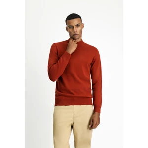 Yarım Balıkçı Yaka Regular Fit Pamuklu Triko Kazak