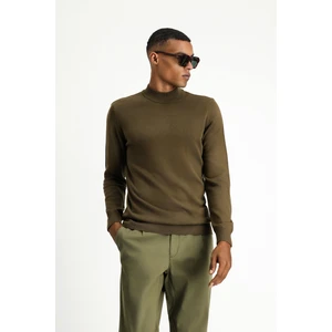 Yarım Balıkçı Yaka Regular Fit Pamuklu Triko Kazak