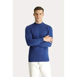 Yarım Balıkçı Yaka Regular Fit Pamuklu Triko Kazak