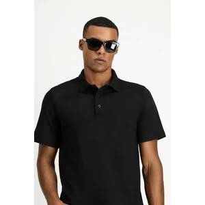 Regular Fit Pamuklu Nakışlı Cepli Polo Yaka Tişört