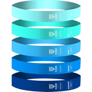 5’li Pilates Direnç Bandı Seti  Taşıma Çantalı Lateks Egzersiz Squat Fitness Loop Bant