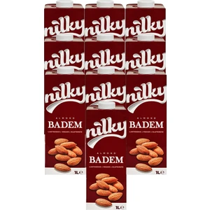Badem Sütü Glütensiz Bitkisel Bazlı Laktosuz Vegan 10x1 lt