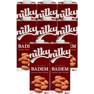 Badem Sütü Glütensiz Bitkisel Bazlı Laktosuz Vegan 8x1 lt