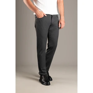 Zeki Özer Erkek Antrasit  Esnek  Keten Pantolon