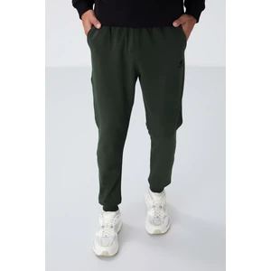 Tommy Life Haki Klasik Cepli Standart Kalıp Manşetli Erkek Eşofman Alt - 84652