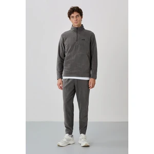 Air Jones Carol Koyu Gri Polar Erkek Eşofman Takım - 85226