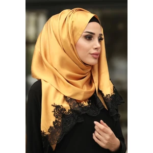 Neva Style - Dantelli Ipek Görünümlü Şal 1035
