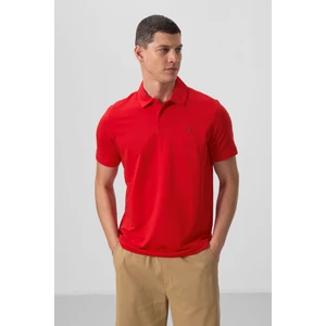 Tommy Life Tommy Life  Kırmızı Erkek Klasik Kısa Kol Dar Kesim Polo Yaka T-Shirt-87768