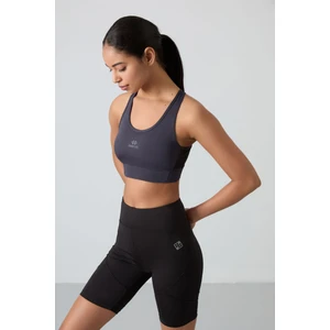Tommy Life Tommy Life  Antrasit Kadın Çapraz Sırt Detaylı Slim Fit U Yaka Spor Büstiyer - 97121