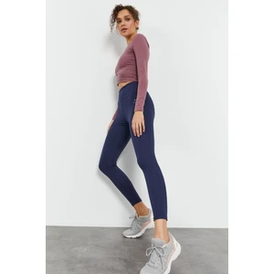 Tommy Life İndigo Yüksek Bel Streç Slim Fit Dar Paça Kadın Tayt - 94545