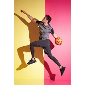Tommy Life Siyah Logo Baskılı Yüksel Bel Slim Fit Aktif Spor Erkek Tayt - 84989