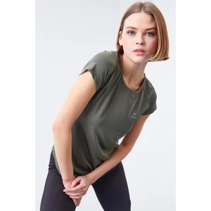 Çağla Sırt Pencereli Kısa Kol Standart Kalıp O Yaka Kadın T-Shirt - 97101
