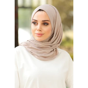 Neva Style - Bej Penye Şal 7528BEJ