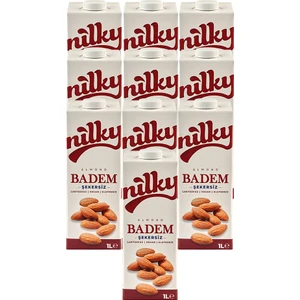 Şekersiz Badem Sütü Glütensiz Bitkisel Bazlı Laktosuz Vegan 10x1 lt