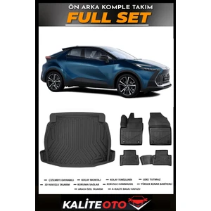 Toyota Chr 2024 ve Sonrası Hybrid Uyumlu Bagaj Havuzu Araca Özel 4d Havuzlu Paspas Seti
