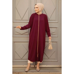 Neva Style  Neva Style - Mürdüm Tesettür Ferace 1772MU