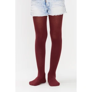 Bordo Kız Çocuk Ekstra Pamuklu Külotlu Çorap