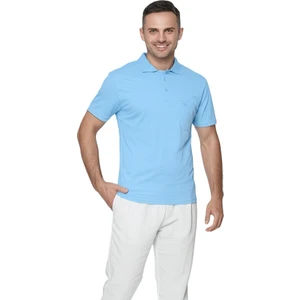 Erkek Polo Yaka Marka Arma Cepli Kısa Kollu Düz Renk Normal Kesim Tam Kalıp Premium Pamuklu Kumaş T-Shirt